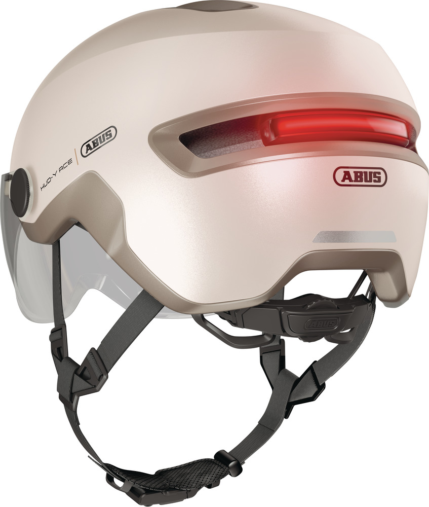 ABUS HUD-Y ACE Pyöräilykypärä LED Champagne Gold