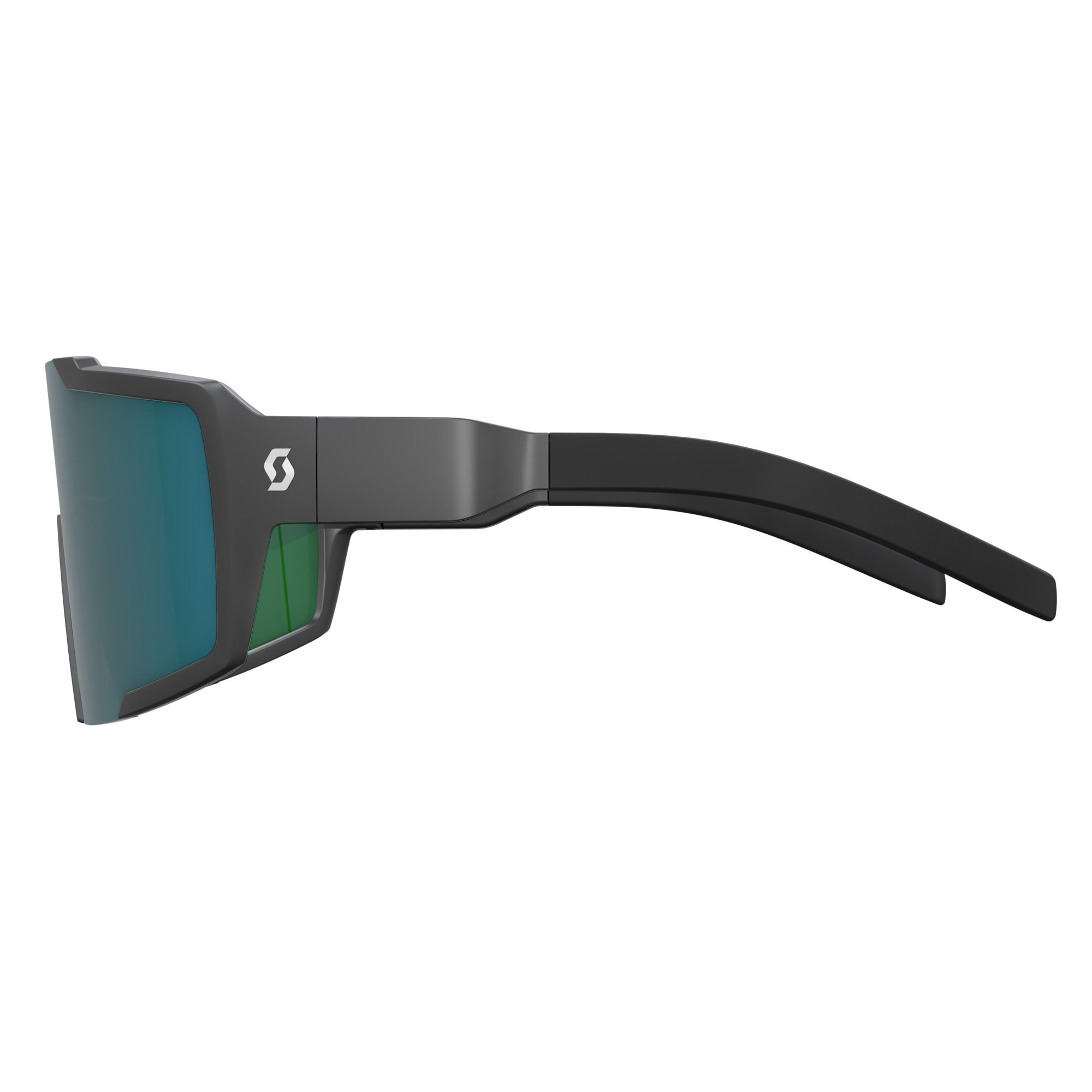 SCOTT Shield Compact -pyöräilylasit Black Matt/Green Chrome