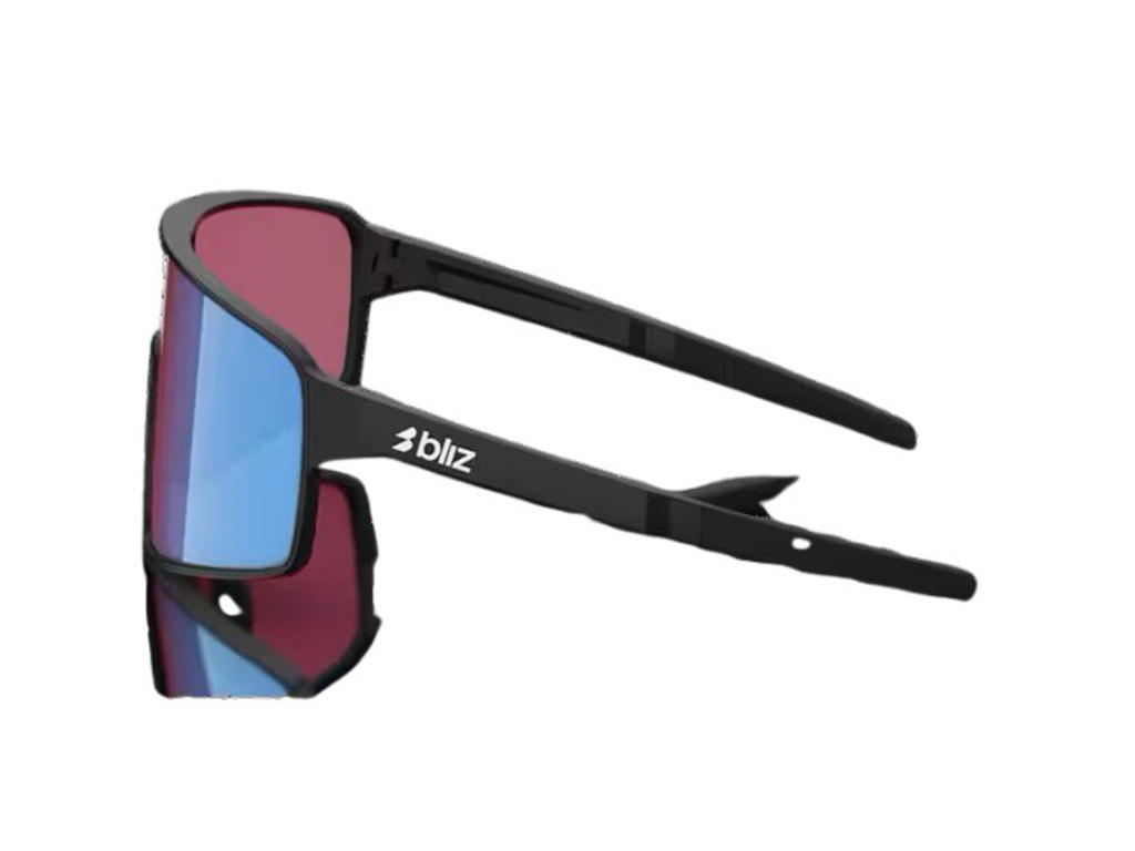 Bliz P001 XL (42) -pyöräilylasit Rose/Violet Mirror Blue/Matte Black