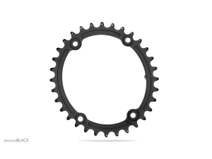 AbsoluteBlack ovaali eturatas 30T 4-pulttinen Subcompact BCD 110 mm Shimano R9100/8000 musta