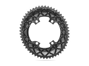 AbsoluteBlack ovaali eturatas 50T 4-pulttinen asymmetrinen BCD 110 mm Shimano R9100/8000 musta