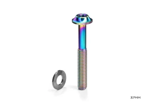 AbsoluteBlack titaanipultti flat mount -jarrusatulaan M5 x 37 mm rainbow