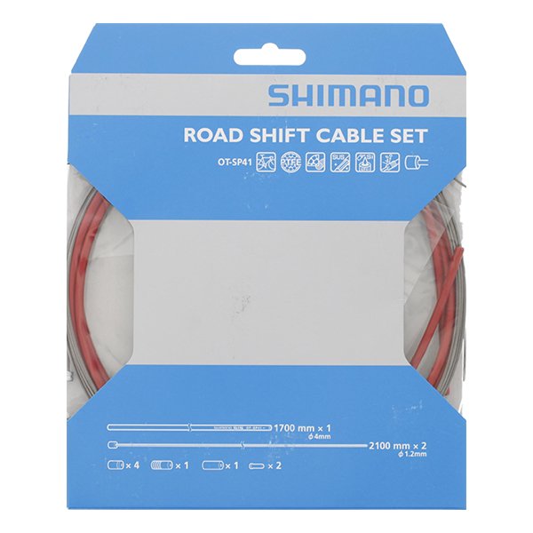 Shimano vaijerisarja Teflon punainen